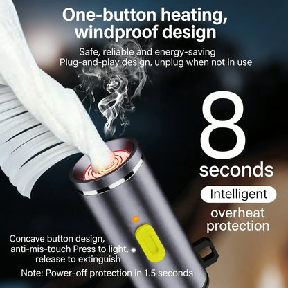 Mini USB-C Electric Lighter - Flameless Compact Portable For Air Travel & Outdoor Activities