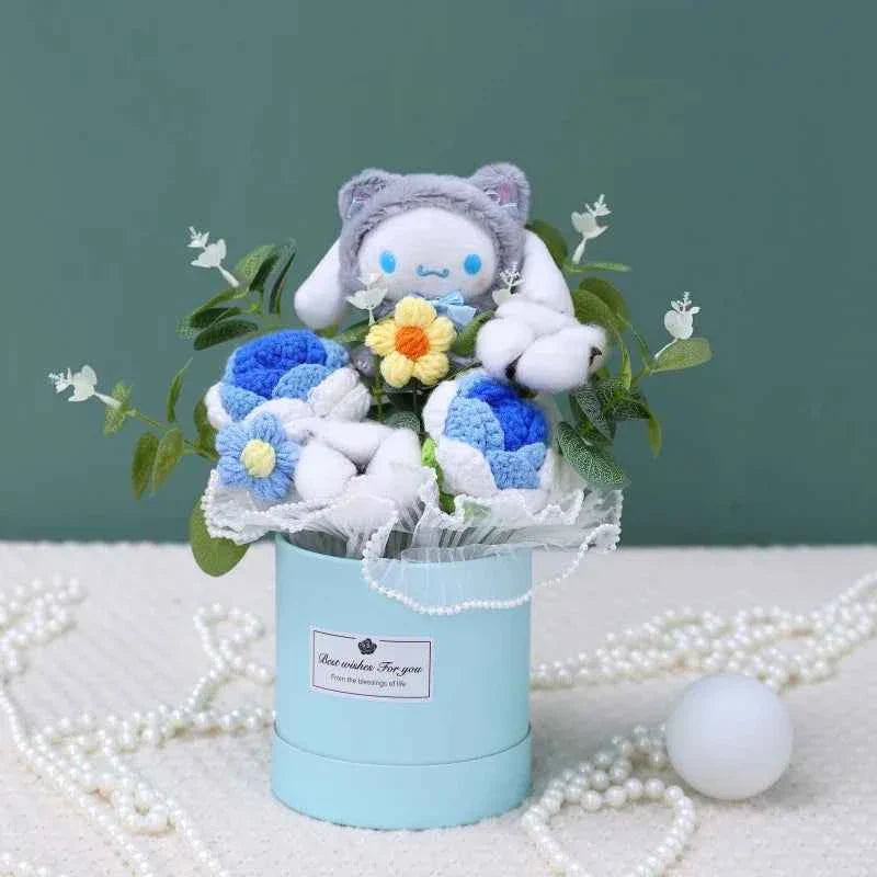 Sanrio Plush Bouquet (11.8-13.8 in) - My Melody/Kuromi/Cinnamoroll Hug Bucket Gift