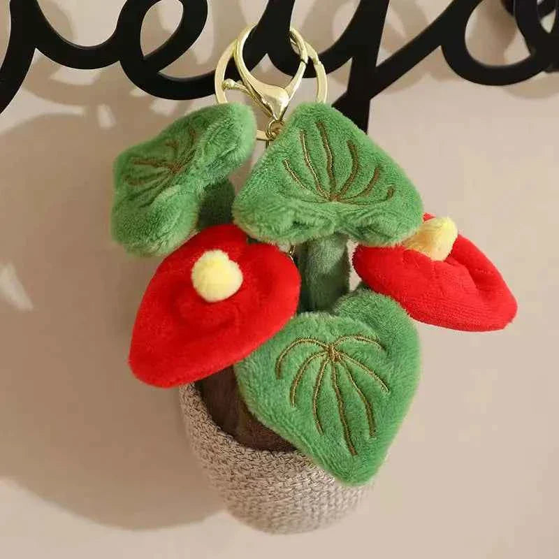 Cute Simulated Flower Plush Doll (4/13.8 in) - Cartoon Anime Backpack Pendant & Pillow Gift