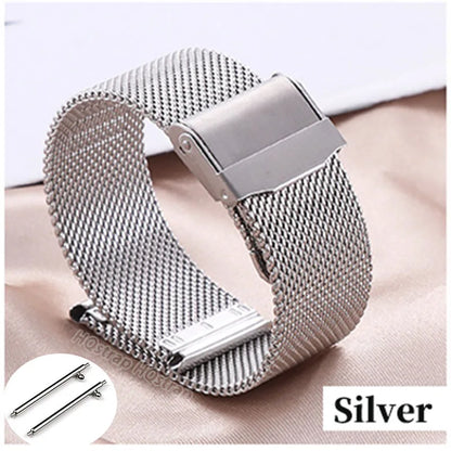 Quick Release Milanese Strap 18mm 20mm 22mm 12mm 14mm 16mm 17mm 19mm 21mm 24mm Universal Bracelet 0.6mesh Stainless Steel