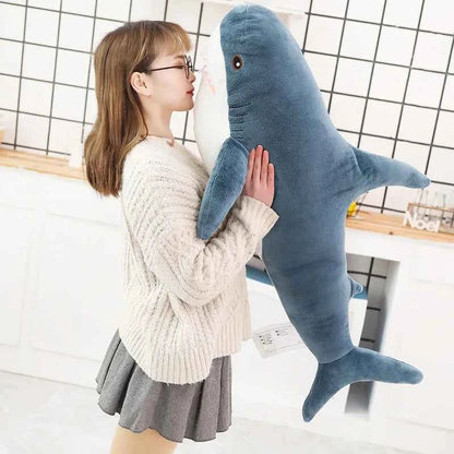 Giant Cute Shark Plush Toy (11.8-39.4 in) - Soft Stuffed Animal Reading Pillow Gift