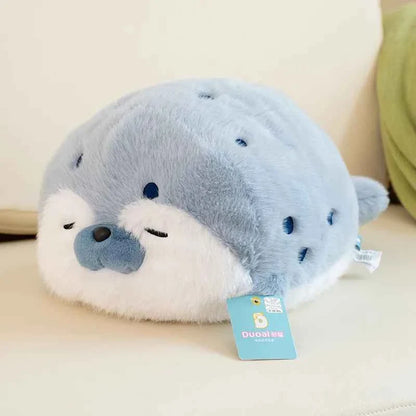 Cute Sea Otter/Blue Seal Plush Pillow (15.0/26.4 in) - Soft Sea Animal Doll Gift