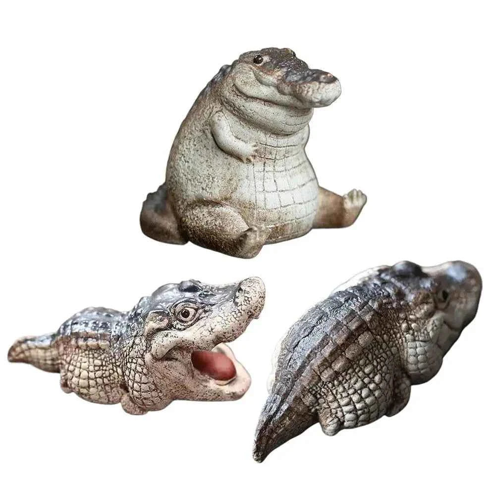 Mini Chubby Crocodile Figurine Realistic Little Gift