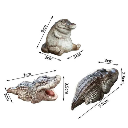Mini Chubby Crocodile Figurine Realistic Little Gift