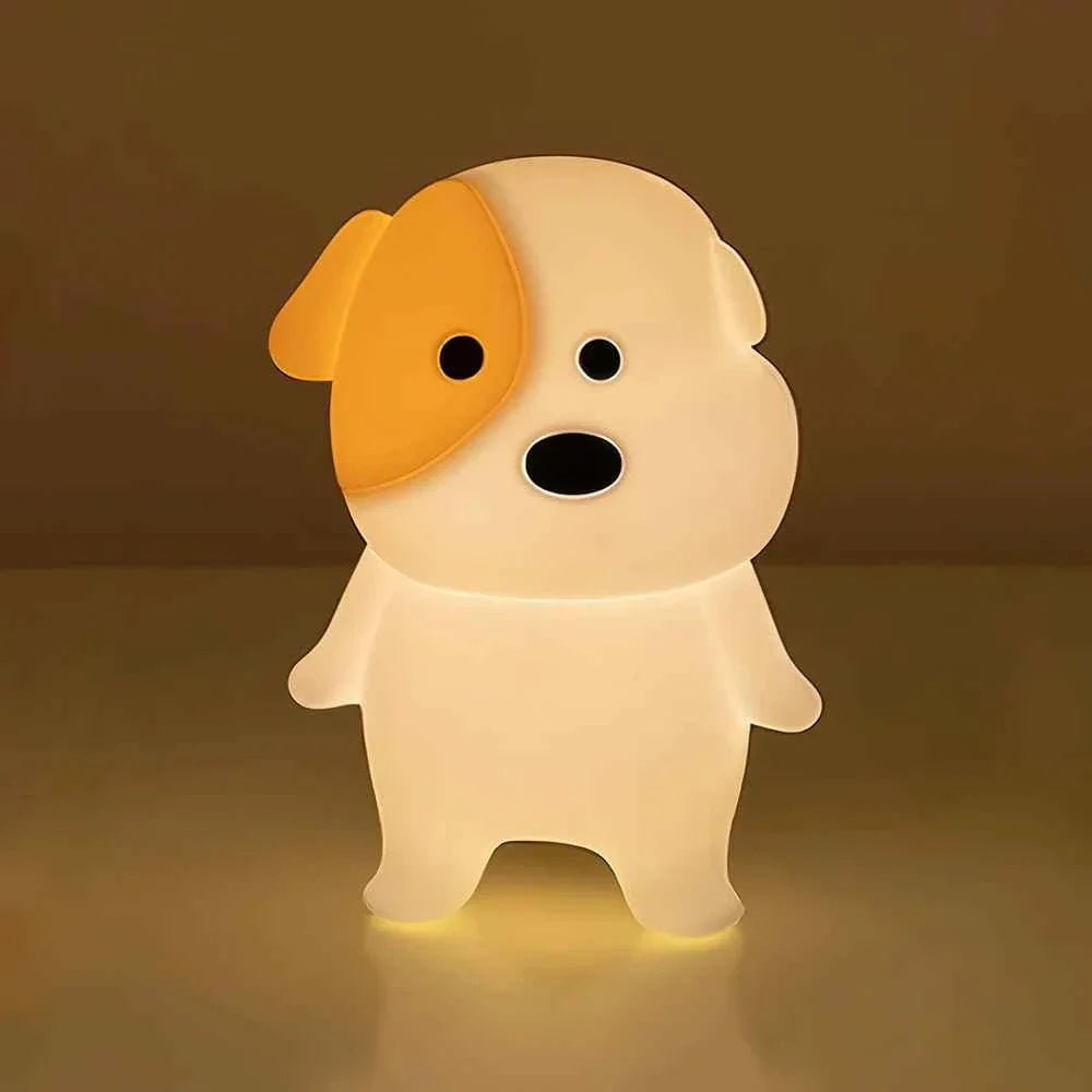 Kawaii Animal Silicone Night Light - Rechargable Fox/Duck/Frog Touch Sensor Lamp
