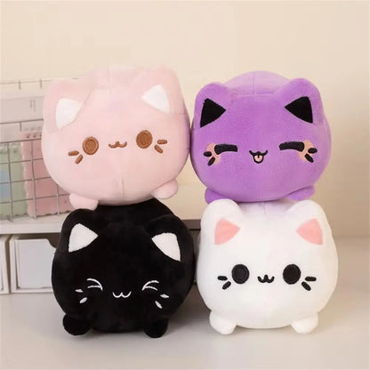 Stuffed Animals Black Cat Stuffed Cute Plushie Pink Peachy Kitten Plush Toys 20cm Cartoon Cat Soft Dolls For Girl Friends