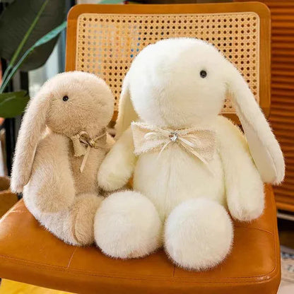 Kawaii Pink Rabbit Plush Toy (13.8 in) - Soft Stuffed Doll Pillow Cushion Gift