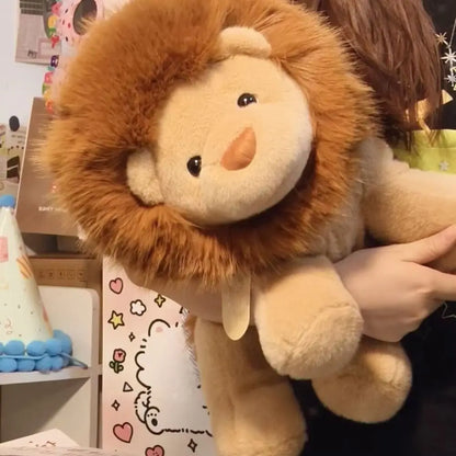 Creative Gift Soft Lion Stuffed Animal Plush Pillow Cute 15.8inch Stuffed Animals Plush Emotional Support Stuffed Toys
