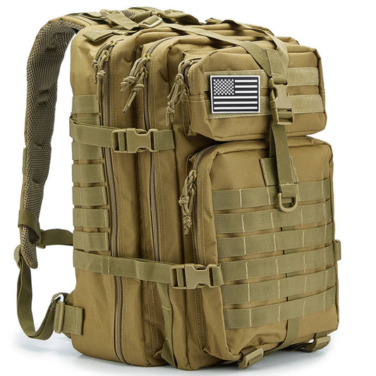 Mochilas tácticas de 45L para hombre, bolsos de viaje al aire libre, mochila escolar 3P, mochila Molle EDC para senderismo, caza, bolsa, equipo de camping