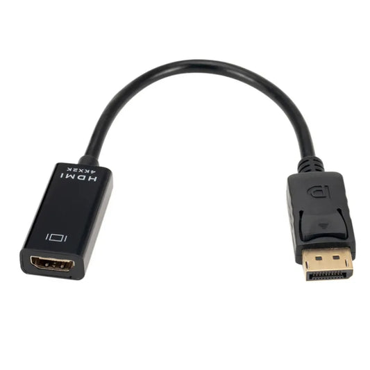 Convertidor Adaptador DP a HDMI 4K 1080P Macho a Hembra DisplayPort a Cable Adaptador de Audio y Video Compatible con HDMI para PC TV Laptop