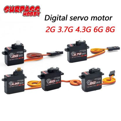 SURPASS HOBBY 2g 3.7g 4.3g 6g 8g Micro Digital Mini Servo Metal and Plastic Gear for Rc Drone Airplane Fixed-wing Car Robot