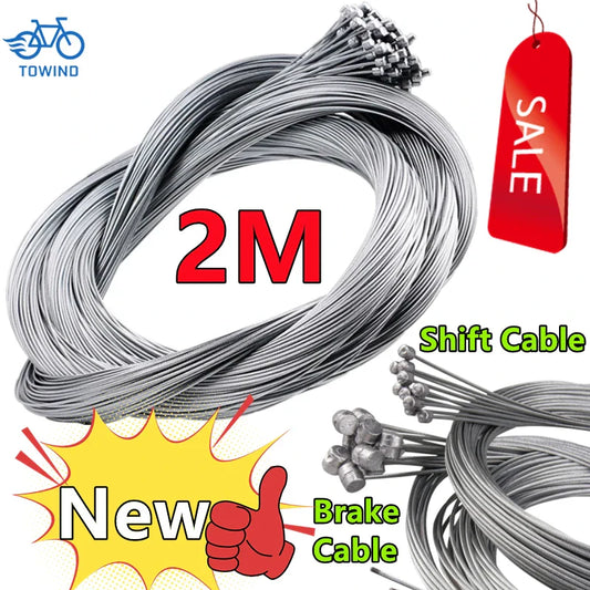 10/5/3/1 unidad 2M Cable de freno de bicicleta MTB Cable de velocidad de bicicleta Cable de freno de engranaje fijo Conjunto de cable de freno de engranaje Núcleo interior Cable MTB Bicicleta de carretera