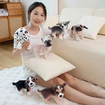 Kawaii Plush Dog Soft Toy (7.9 in) - Dalmatian/Bulldog/Chihuahua Stuffed Animal Gift