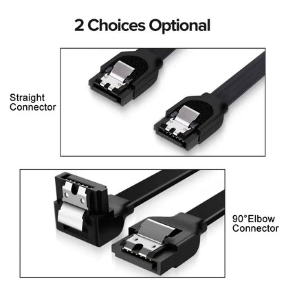 1-10PCS 50CM SATA 3.0 Data Cable High-speed Sata III Cable Adapter Connection Converter For SATA HDD SSD CD Drive Writer Desktop