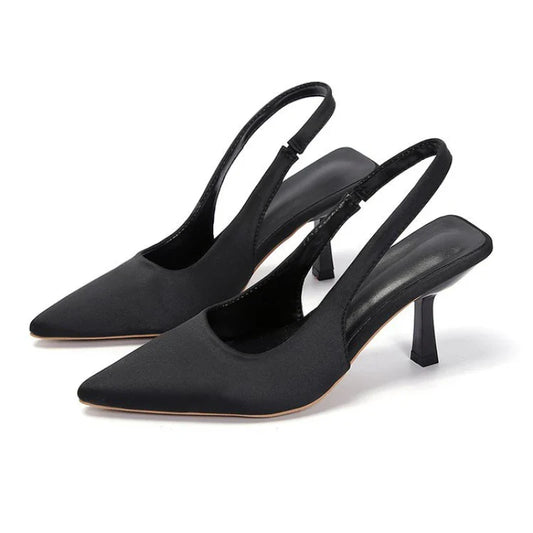 Zapatos de tacón alto sexys para mujer 2024 de lujo con punta, stilettos de moda, sandalias de tacón bajo, zapatos de fiesta y boda para mujer