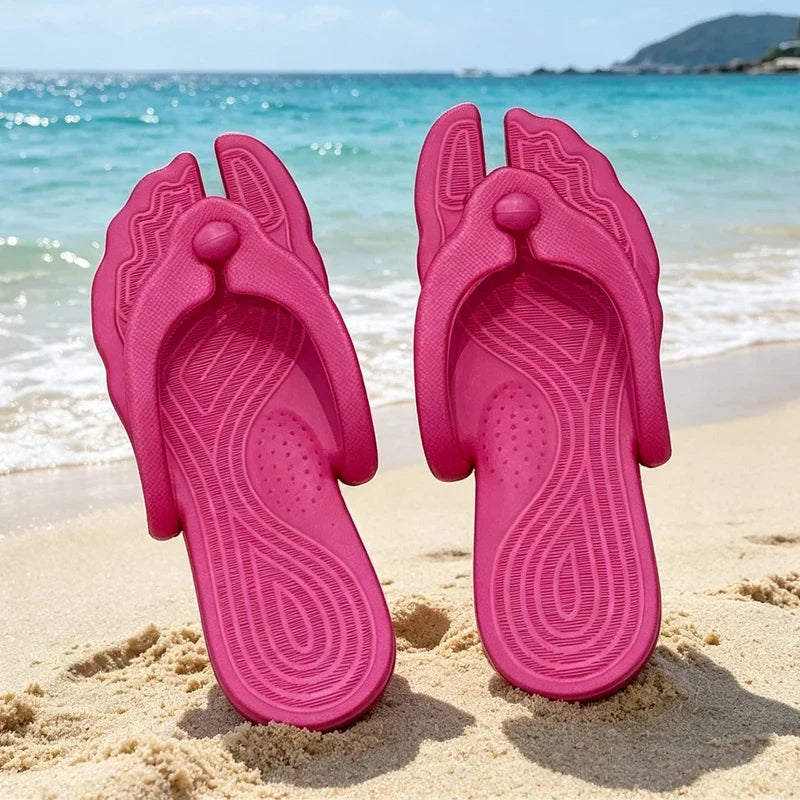 Folding Slippers Trip Travel Portable Slides Women Men Light Home Hotel Salon Homestay Guest Use Sandals Bathing Beach Shoes