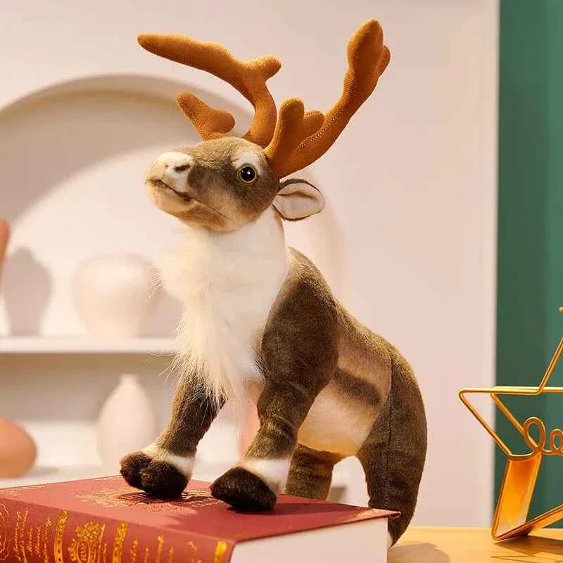 Simulation Christmas Reindeer Plush Toy (13.8/16.5 in) - Soft Elk Xmas Decor Gift