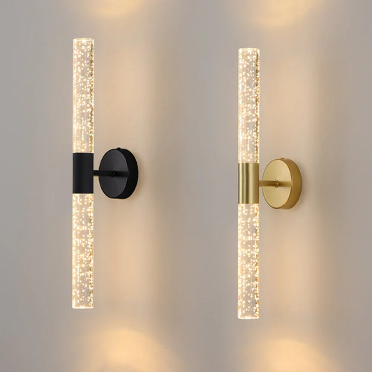 Lámpara de pared LED Nordic Bubbles Crystal Rod, para dormitorio, mesita de noche, sala de estar, pasillo, decoración interior del hogar, AC85-265V