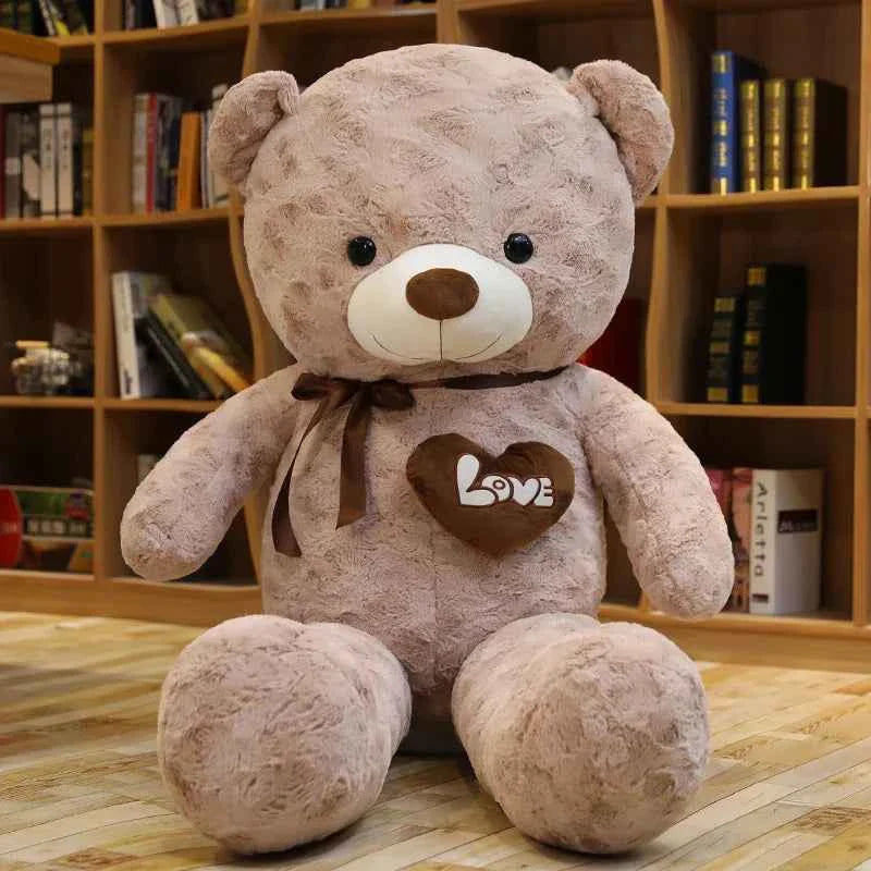 Cute Teddy Bear Plush Toy with Love – Soft Stuffed Animal Pillow Gift for Kids & Lovers