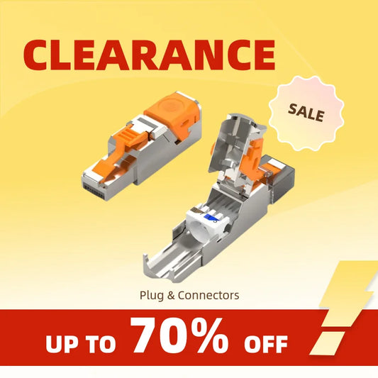 Liquidación_Conectores RJ45 Cat8 Cat7 Cat6A Metal Sin Herramientas Plug Fácil Terminación Cable LAN 40G 2000MHz 22AWG - 24AWG Reutilizable Eth