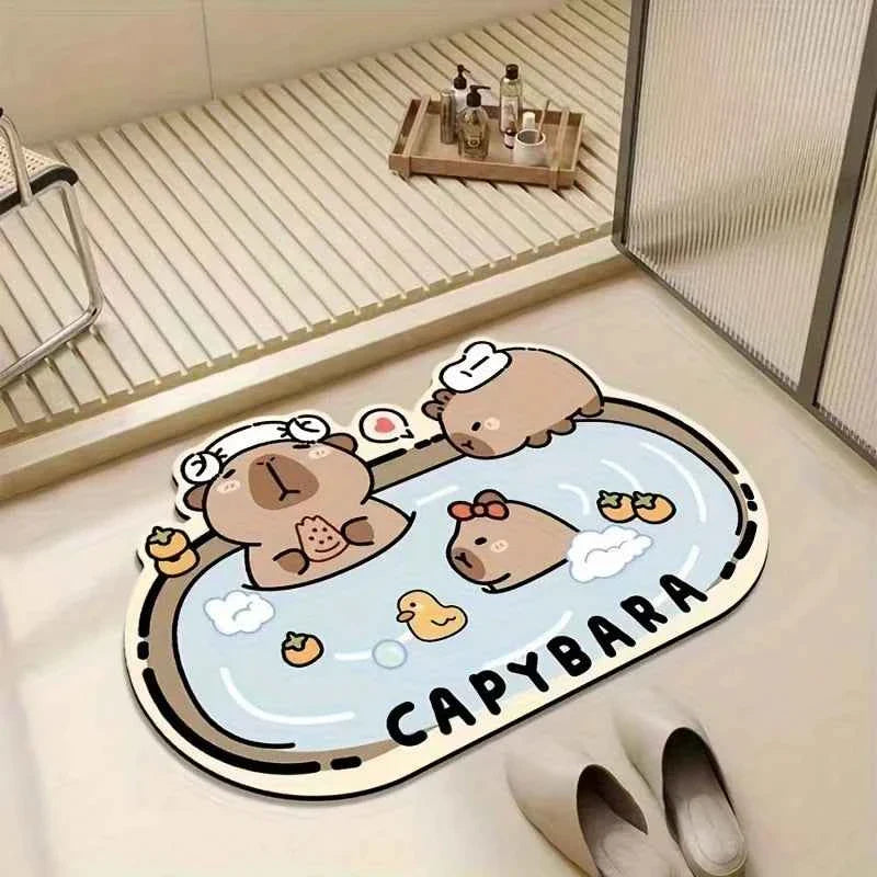 Cute Cartoon Bear Carpet Kitchen Rug Doormat Welcome Mat