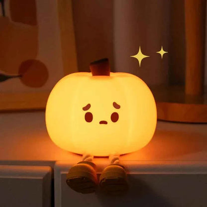 Kawaii Animal LED Night Light (3.9 in) - Dimmable Silicone Table Lamp Rechargeable