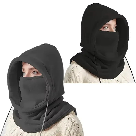 1ud Balaclava de Invierno Unisex - Gorro de Punto Cortavientos con Cordón, Casco de Moto Cálido para Clima Frío, Pasamontañas