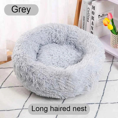 Donut Pet Bed – Calming Round Dog & Cat Bed Soft Plush Cuddler Nest