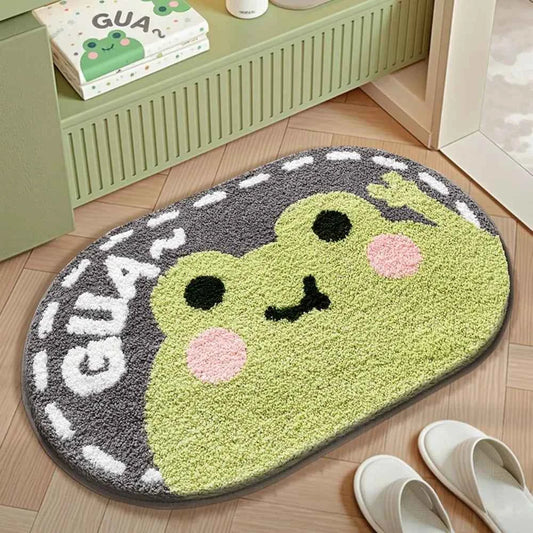 Cartoon Frog Entrance Carpet Absorbent Non Slip