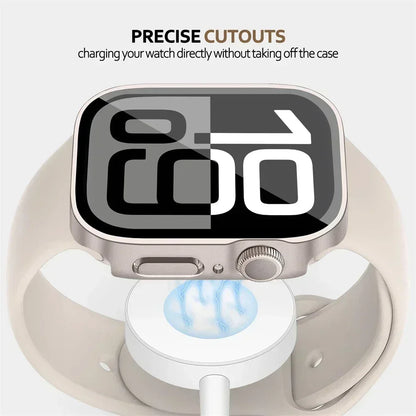 Screen Protector for Apple Watch 10 Case 46mm 42mm 45mm 44mm 41mm 40mm 44 Tempered Glass PC bumper Cover Series 7 8 9 SE 6 5 4
