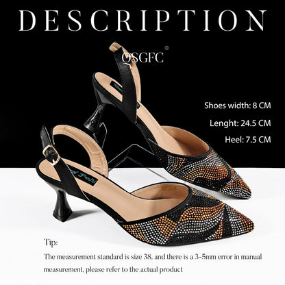 Festive Elegance:High Quality Women's Pumps Fashion Design For Nigeria Wedding Party Ladies Shoes Spot Goods