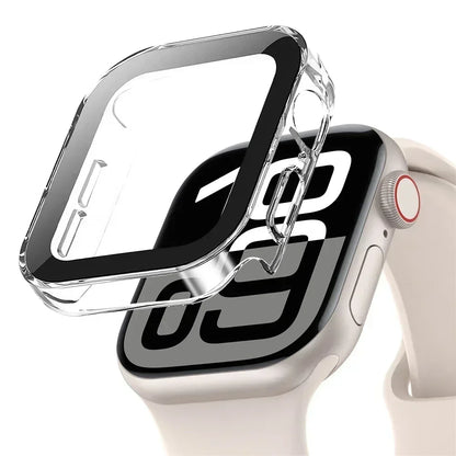 Screen Protector for Apple Watch 10 Case 46mm 42mm 45mm 44mm 41mm 40mm 44 Tempered Glass PC bumper Cover Series 7 8 9 SE 6 5 4