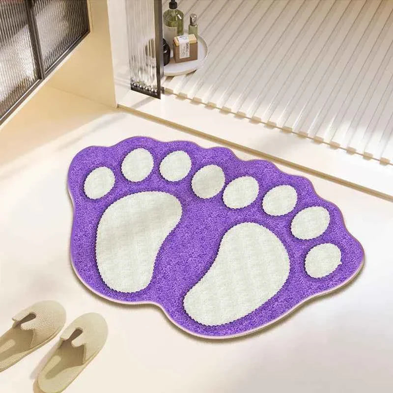 Cute Bear Claw Bathroom Carpet Absorbent Non Slip Foot Mat