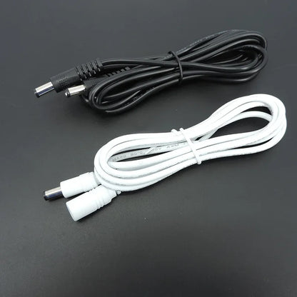 22awg 3A DC Male To male female Power supply Adapter white black cable Plug 5.5x2.1mm Connector wire 12V Extension Cords