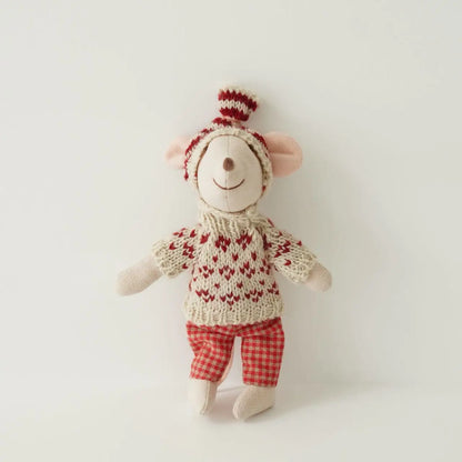 1PCS Plush Mouse Doll Toy Soft Stuffed Animal Friend for Kids Holiday Birthday Gift Room Decor Pretend Play
