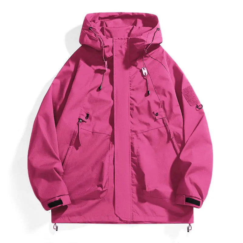CHRLCK Unisex Outdoor Waterproof Jacket Windbreaker Coat Autumn Breathable Fishing Camping Windproof Jackets Men Women Clothing