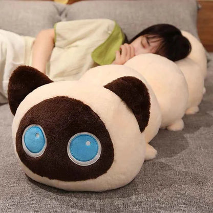 Giant Kawaii Black Cat Plush (19.7-51.2 in) - Soft Sleep Long Pillow Cushion Gift