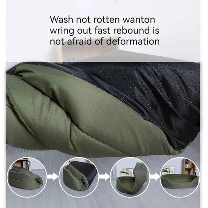 Oxford Cloth Dog Bed Mat – Moisture-Resistant Pet Mattress with Sponge Filling