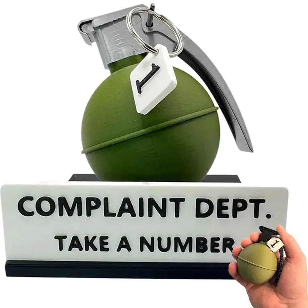 Complaint Department Desk Sign 3D Printed Prank