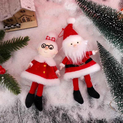 Cute Christmas Elves Stuffed Plush Dolls - Xmas Tree Hanging Ornament & Party Decor