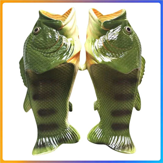 Zapatillas Divertidas 2025 para Mujer, Zapatos de Pareja, Zapatos Familiares, Sandalias de Padre-Hijo, Tallas Grandes 32-46, Zapatos de Playa de Verano, Zapatillas de Pescado
