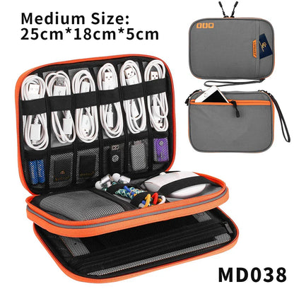 Electronic Accessories Storage Bag Travel Case,Cable Organizer Bag Gadget Carry Bag For Cables,Power,USB Flash Drive, Charger