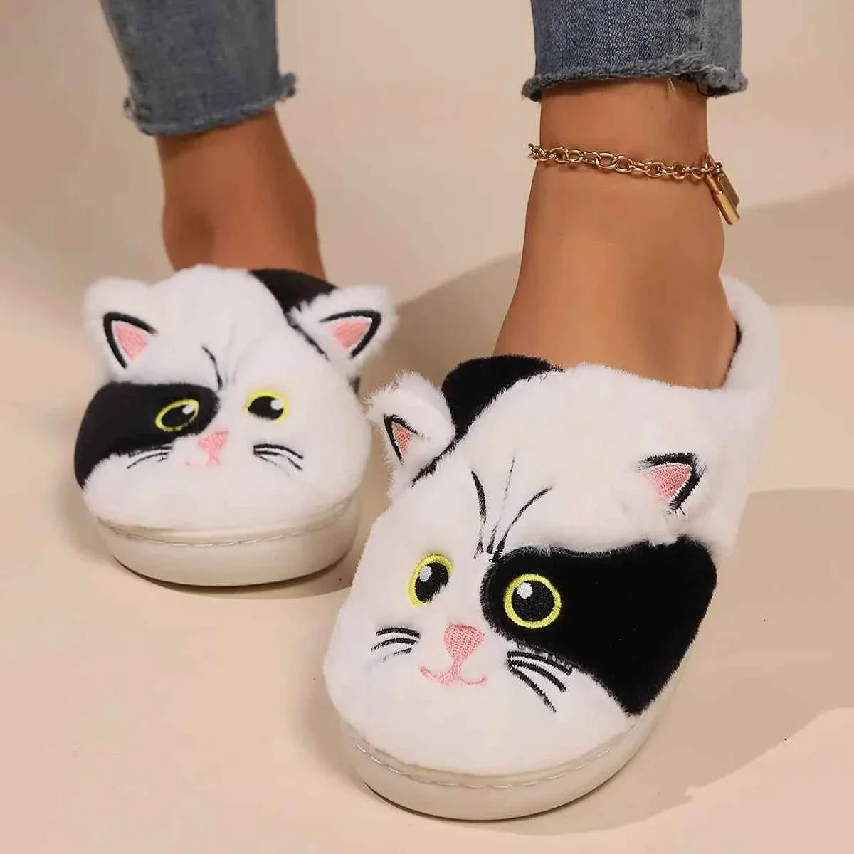 Ladies' Slippers Cute Cat Slippers New Autumn Winter Styles