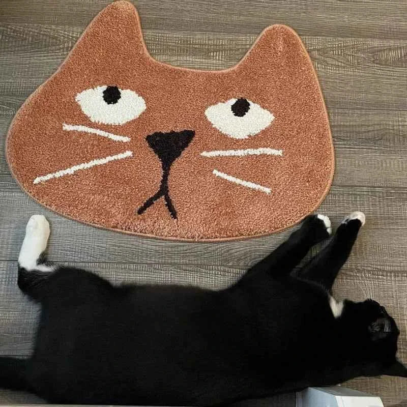 Alien Cute Cartoon Cat Floor Mat Bathroom Absorbent Mat