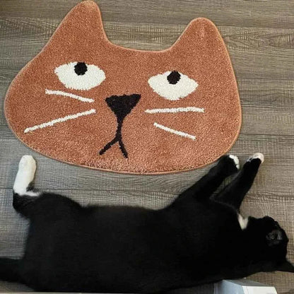 Alien Cute Cartoon Cat Floor Mat Bathroom Absorbent Mat