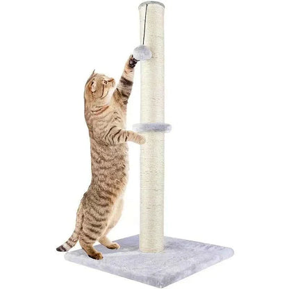 2-Tier Vertical Cat Scratching Post – Sisal Climbing Tree with Stable Modern Design