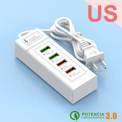 Multi Ports USB C Charger Power Strip PD Type C Fast Charging Wall Charger Socket Quick Charge 3.0 EU/US/UK Plug Power Adapter