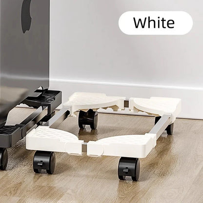 Double Layer PC Tower Stand, Mobile CPU Case Base with Universal Wheels, Heightening Storage Support Bracket for Computer Host