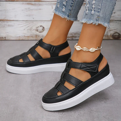 Women Sandals New Summer Wedges Heels Platform Sandals Women Hollow Out Gladiator Sandals Breathable Thick Sole Shoes for Women