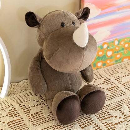 Stuffed Plush Animals Toys Soft Dolls Jungle Lion Elephant Tiger Dog Fox Monkey Deer Children Gift Kawaii Baby Kids Hobbie Toys